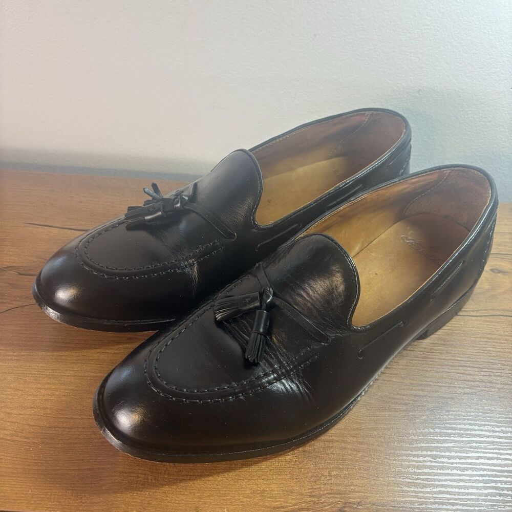 Brooks Brothers Mens 12D Fitzgerald Black Tassel Loafer Leather - Picture 2 of 12